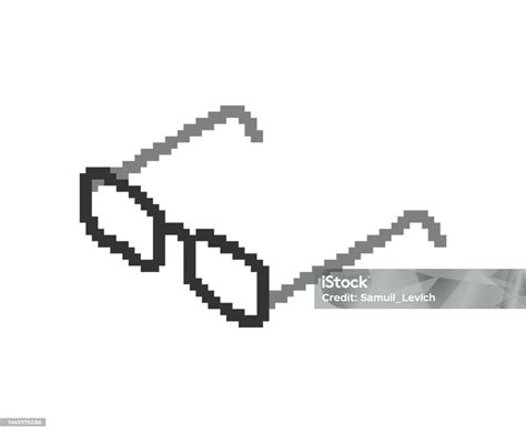 Glasses Pixel Art 8 Bit Spectacles Pixelated Vector Illustration Stock Illustration Download