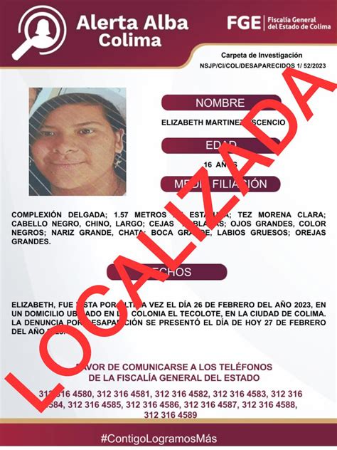 Diario De Colima On Twitter Elizabeth Ya Fue Localizada Y Se