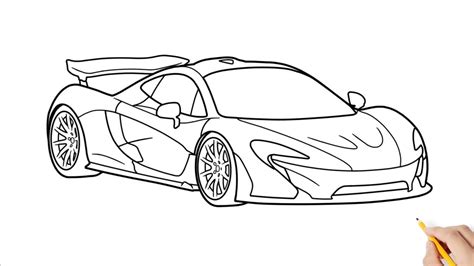 Drawing A Mclaren P Step By Step How To Draw Mclaren P Sports