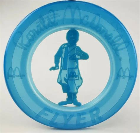 RARE VINTAGE RONALD McDonald Flyer Blue Mcdonald S Frisbee Toy