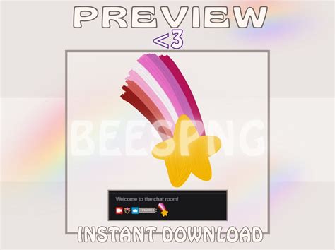 Twitch Emote Lesbian Pride Star Emotes For Twitch Pride Emotes