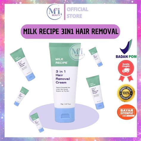 Jual Terkini MILK RECIPE 4 IN 1 HAIR REMOVAL CREAM WAXING BULU