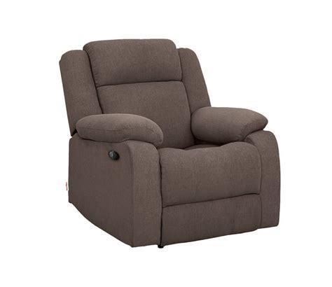 Buy Avalon Fabric 1 Seater Motorized Recliner Chair Dark Brown At 25