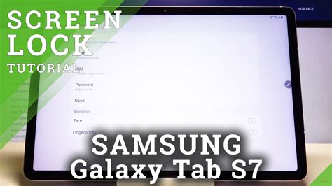 How To Set Up Screen Lock On SAMSUNG Galaxy Tab S7 Change Screen Lock