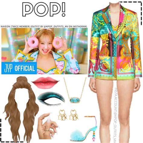 NAYEON (TWICE) - POP! MV INSPIRED OUTFIT 12 (@KPOP_OUTFITS_MV ON INSTAGRAM) in 2023 | Kpop ...