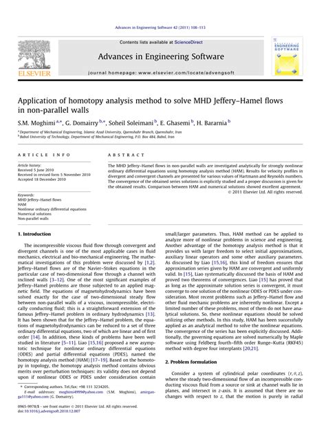 PDF Application Of Homotopy Analysis Method To Solve MHD Jeffery