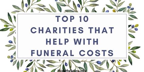 Top Charities That Help With Funeral Costs Bronx Info