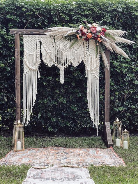 Bohemian Wedding Favors Macrame Wedding Backdrop Rustic Wedding