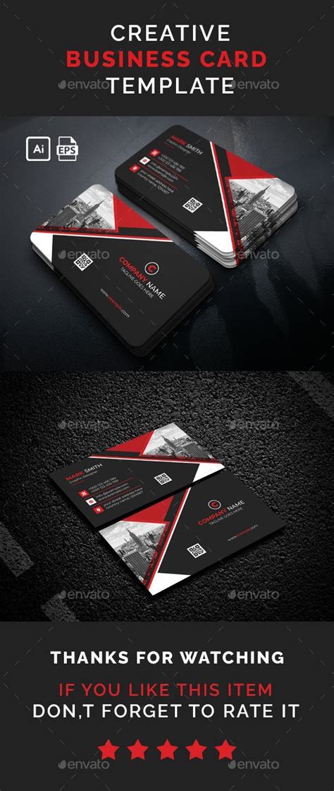 Red Business Card Template