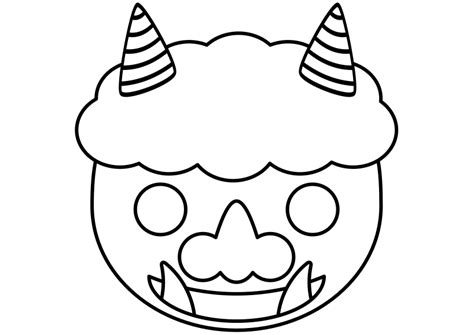 Oni Coloring Page Coloring Pages