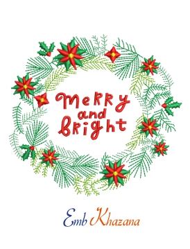 Buy Merry Bright Embroidery Dst Pes File Online In USA