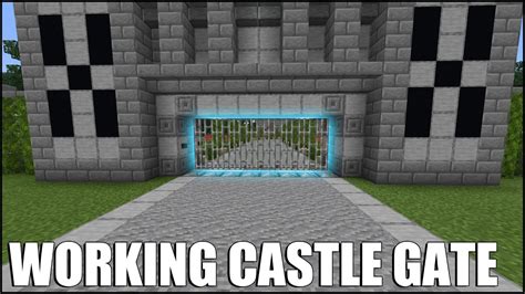 How To Build A Working Castle Gate In Minecraft Bedrock Portcullis