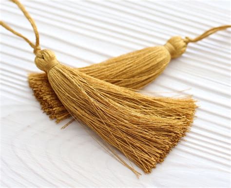 Mustard Silk Tassel Golden Tassel Large Tassels Tassel Handmade Decorative Tassels Jewelry