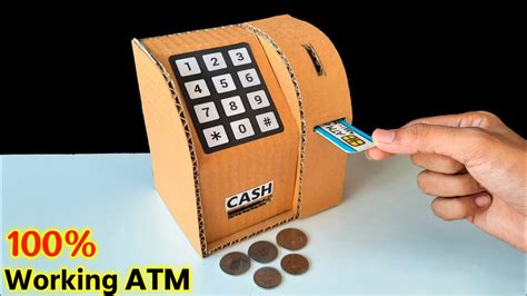 How To Make A Simple Atm Machine Card Board Easy Atm Machine Mini