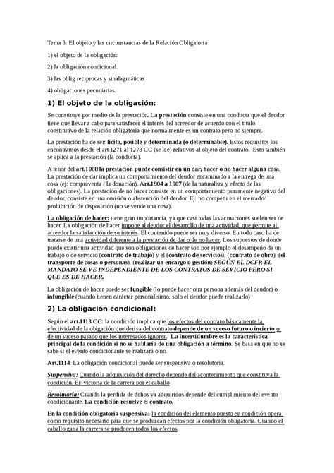 Lección 3 Ejercicios De Derecho Civil Docsity