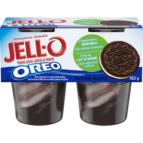 Calories in Jell-O Oreo Ready-to-Eat Refrigerated Pudding Cups Snack ...