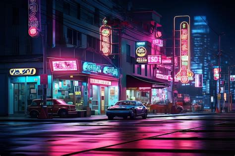 Premium Photo Photo Of Neon Signs At Night