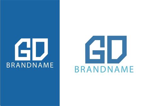 Premium Vector Modern Monogram Initial Letter Gd Logo Template