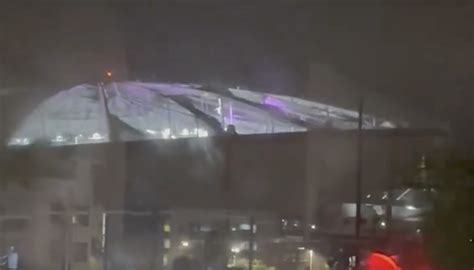 Look Tropicana Field Takes Massive Damage During Hurricane Milton