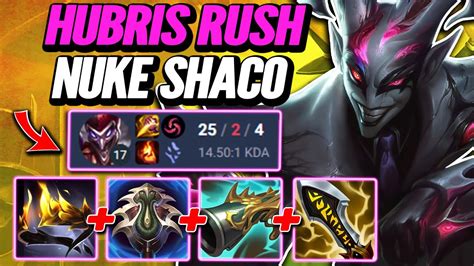 25 Kills Hubris Lethality Shaco S14 Plat Ranked League Of Legends