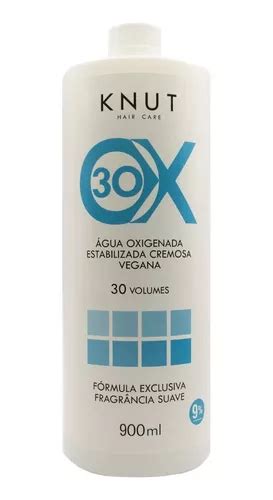 Knut Agua Oxigenada 30 Volúmenes Estabilizada Vegana 900ml Tono Sin