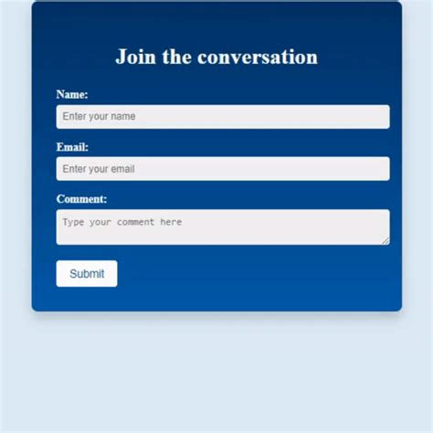 How To Create A Responsive Comment Box Using Html And Css