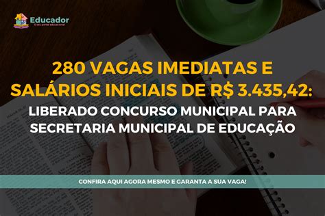 280 vagas imediatas e salários iniciais de R 3 435 42 liberado