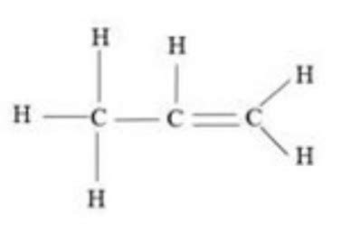 Write the structural formula of propene.