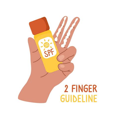 Hand Holding Sunscreen In Flat Style The Rule Of Applying Sunscreen