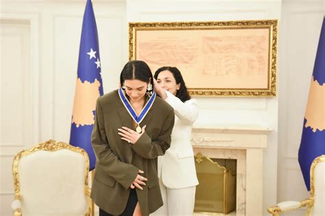 President Osmani Awarded Singer Dua Lipa The Title Of Honorary