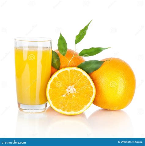 Vidro Do Sumo De Laranja Fresco Foto De Stock Imagem De Alaranjado