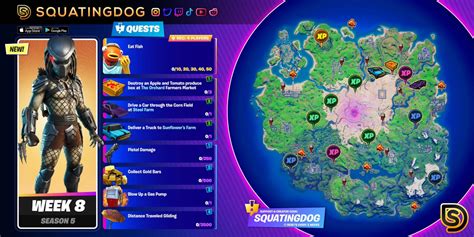 Carte De Triche Des Quêtes Fortnite Semaine 8 Saison 5 Dexertofr