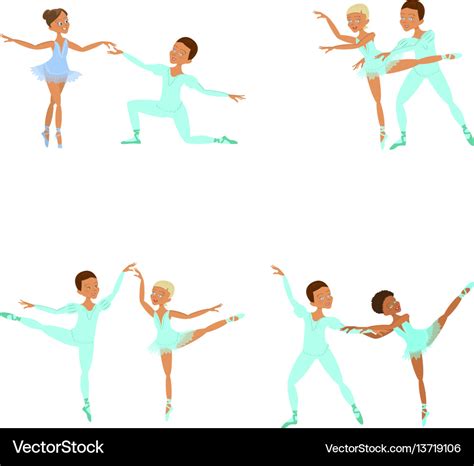 Boy And Girl Ballet Dancers Royalty Free Vector Image