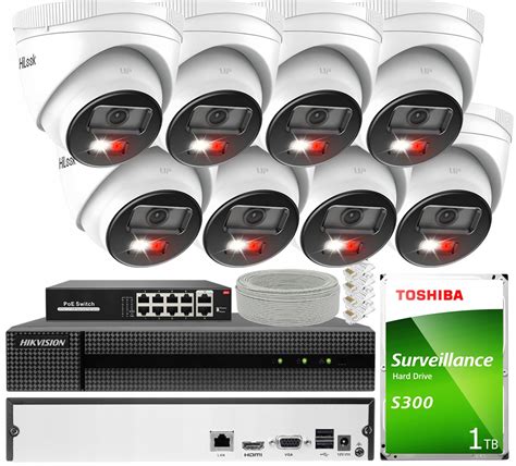 Monitoring IP 8 Kamer 4MPx IPCAM T4 30DL Hilook By Hikvision PoE