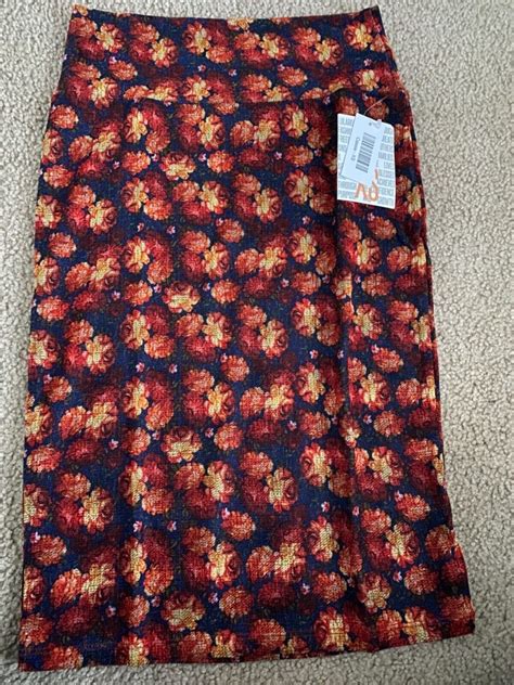 Lularoe Cassie Pencil Skirt Womens Size Xs Roses Geo Floral Flowers Print Nwt Ebay