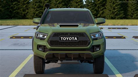 Toyota Tacoma TRD Pro Army Green 2021 Simple Interior 3D Model $99 - .3ds .blend .c4d .fbx .max ...