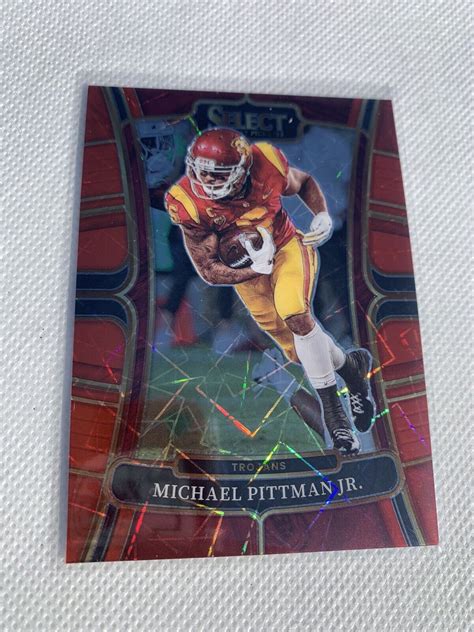 2023 Panini Select Draft Picks Football Red Lazer Prizm Michael Pittman