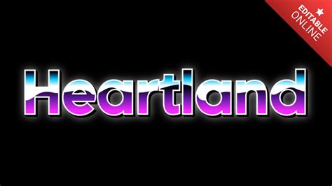 Heartland Efecto Arcade Generador De Efectos De Texto