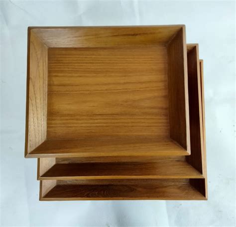 Japanese Style Wooden Tray Teak Tray Serving Tray Fruit Tray Pastry Tray Storage Tray