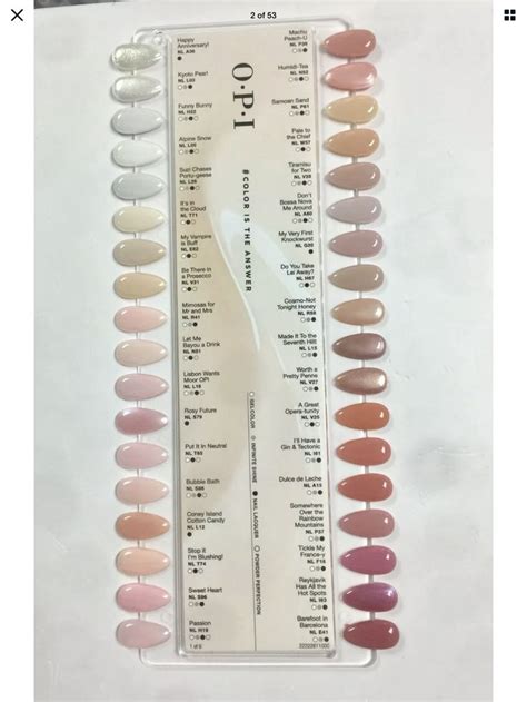 Opi Color Guide Ongles Opi Colors Chart Opi Gel Polish Opi Nail Polish Opi Nail Polish