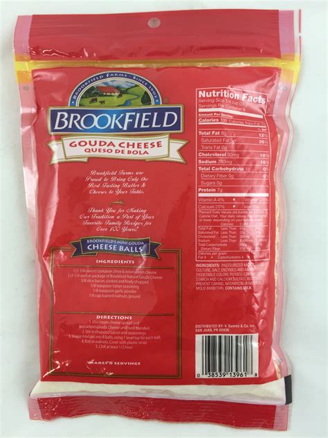 Brookfield Shredded Gouda Cheese Queso De Bola 8 Oz La Comprita