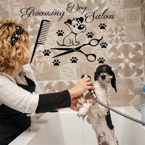 Dog Grooming Window Sign Etsy