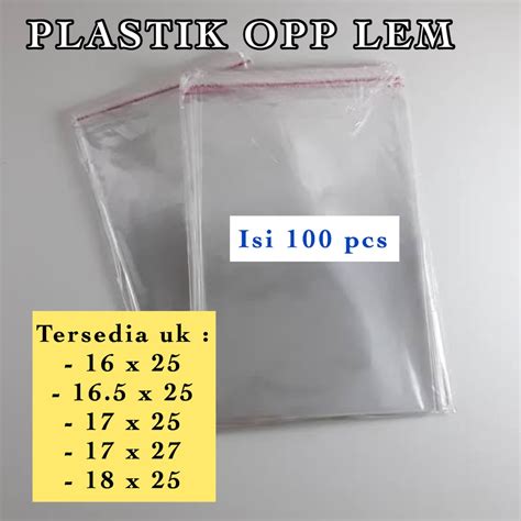 Jual Plastik OPP Lem Seal 16x25 18x25 Plastik Undangan Isi