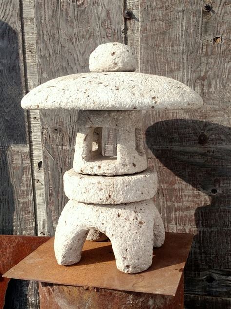 Garden Lantern 18 Tall Simple Japanese Stone Style Lantern