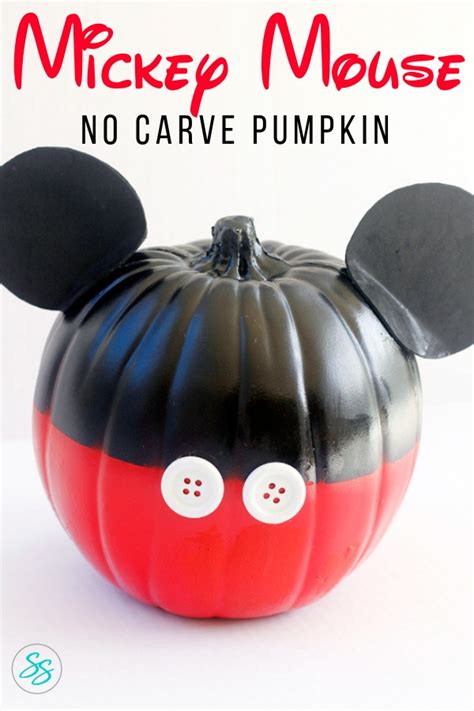 Make This Easy Mickey Mouse No Carve Pumpkin On The Road With Sarah