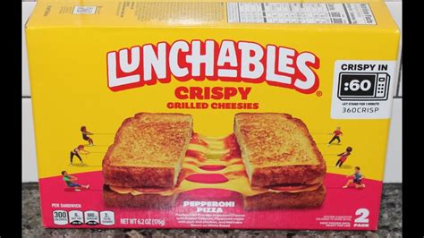 Lunchables Pepperoni Pizza Crispy Grilled Cheesies Review Youtube