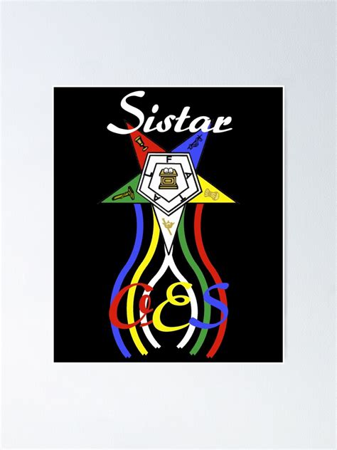 Oes Order Of The Eastern Star Logo Sisterhood Sistar Poster For Sale