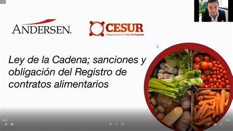 Webinar Sobre Todas Las Dudas De La Ley De La Cadena Alimentaria