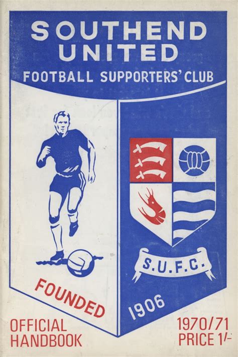 Southend United Football Club Handbook 1970 71 Football Club Annuals