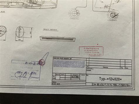 Mercedes W Limousine Construction Drawing Art Work